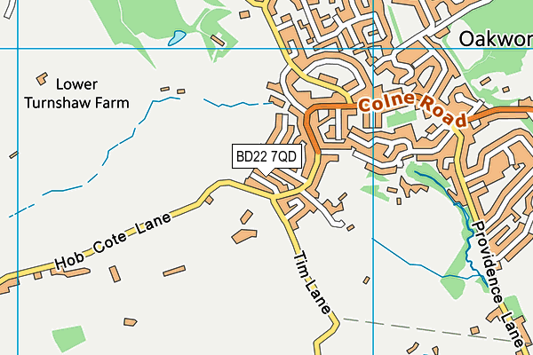 BD22 7QD map - OS VectorMap District (Ordnance Survey)