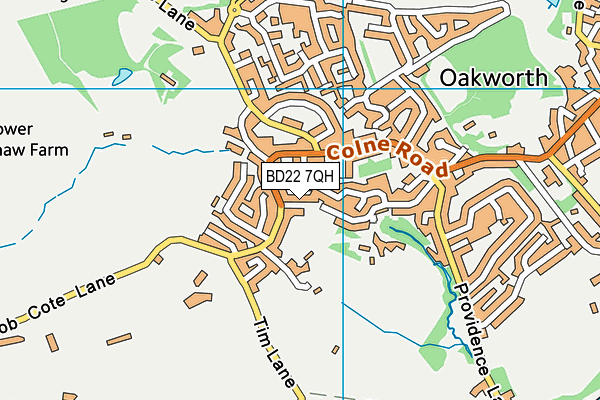 BD22 7QH map - OS VectorMap District (Ordnance Survey)