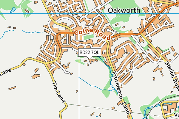 BD22 7QL map - OS VectorMap District (Ordnance Survey)