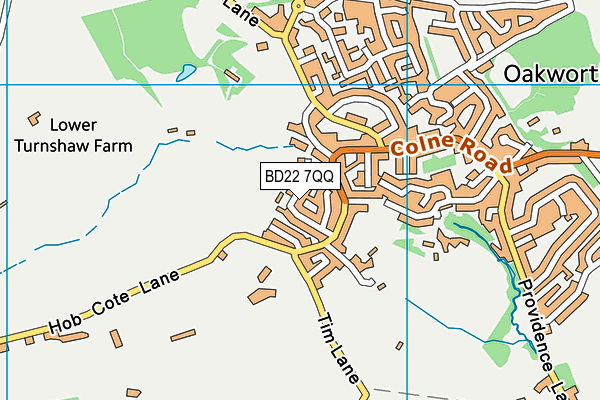 BD22 7QQ map - OS VectorMap District (Ordnance Survey)