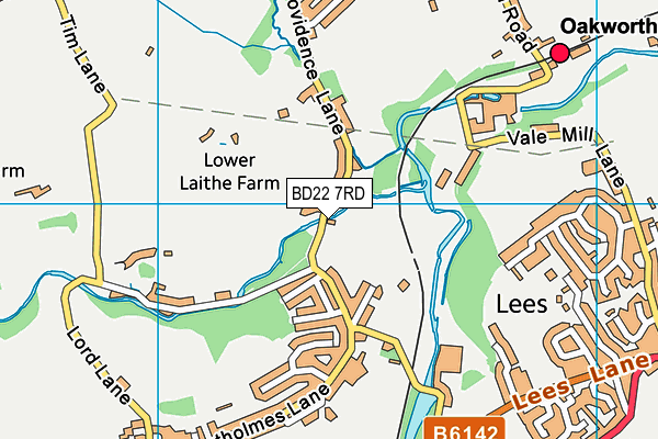 BD22 7RD map - OS VectorMap District (Ordnance Survey)