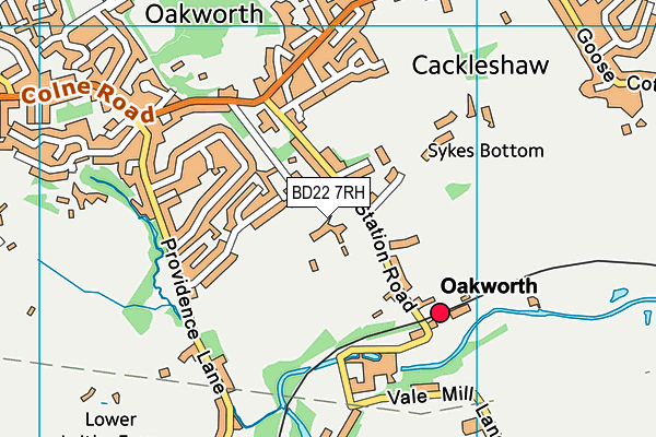 BD22 7RH map - OS VectorMap District (Ordnance Survey)