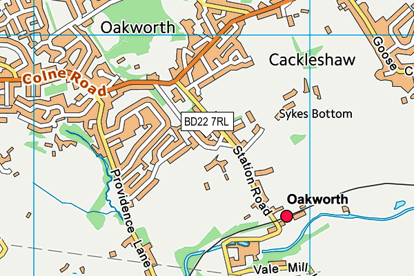 BD22 7RL map - OS VectorMap District (Ordnance Survey)