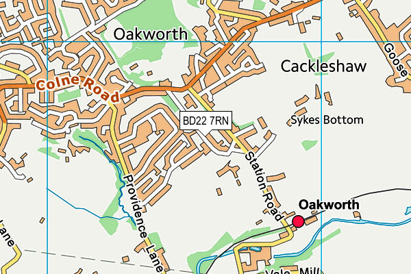 BD22 7RN map - OS VectorMap District (Ordnance Survey)