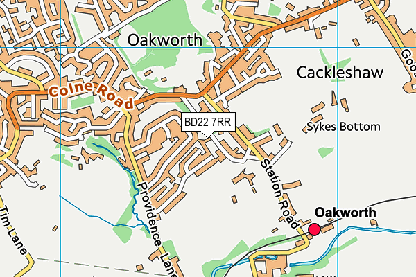 BD22 7RR map - OS VectorMap District (Ordnance Survey)