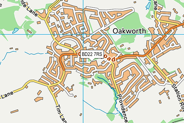 BD22 7RS map - OS VectorMap District (Ordnance Survey)