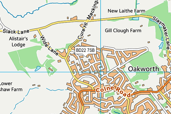 BD22 7SB map - OS VectorMap District (Ordnance Survey)