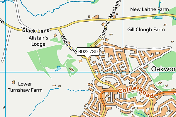 BD22 7SD map - OS VectorMap District (Ordnance Survey)