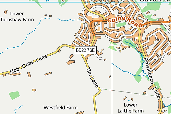 BD22 7SE map - OS VectorMap District (Ordnance Survey)