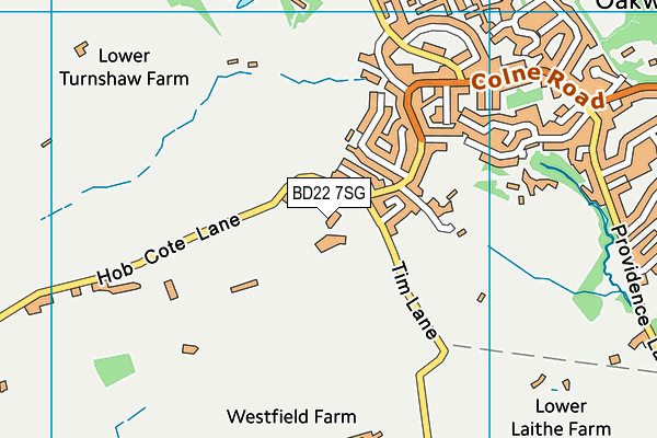 BD22 7SG map - OS VectorMap District (Ordnance Survey)