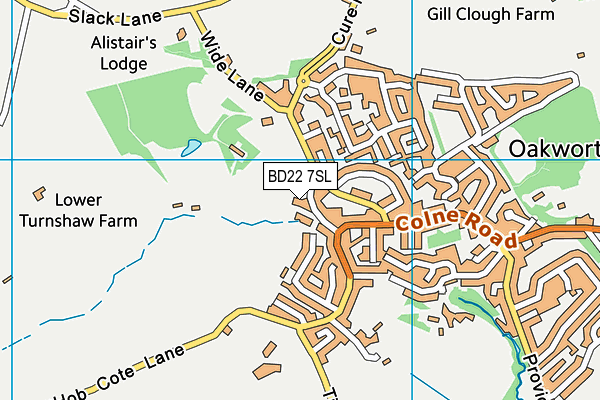 BD22 7SL map - OS VectorMap District (Ordnance Survey)