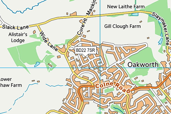 BD22 7SR map - OS VectorMap District (Ordnance Survey)