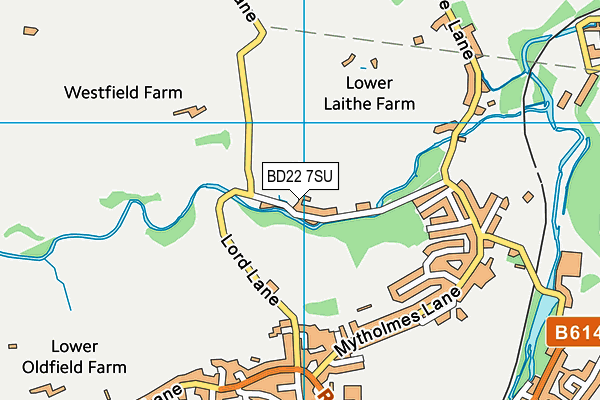 BD22 7SU map - OS VectorMap District (Ordnance Survey)