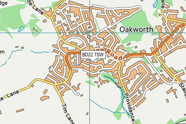 BD22 7SW map - OS VectorMap District (Ordnance Survey)