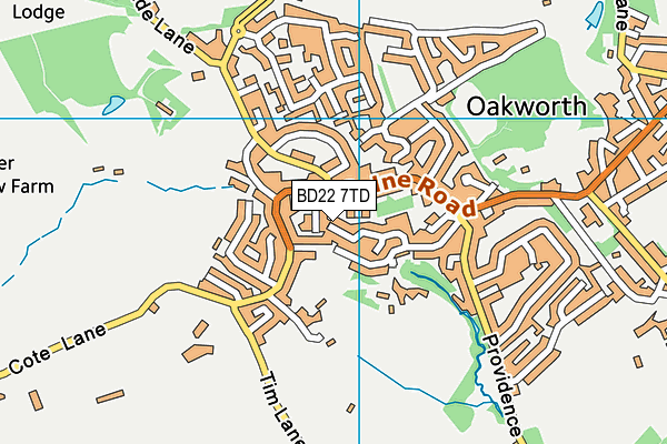 BD22 7TD map - OS VectorMap District (Ordnance Survey)