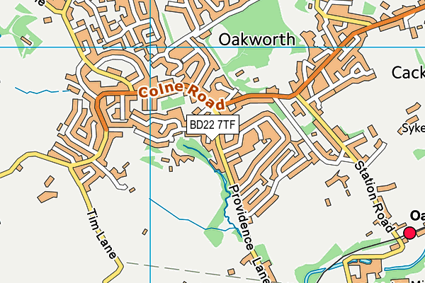 BD22 7TF map - OS VectorMap District (Ordnance Survey)