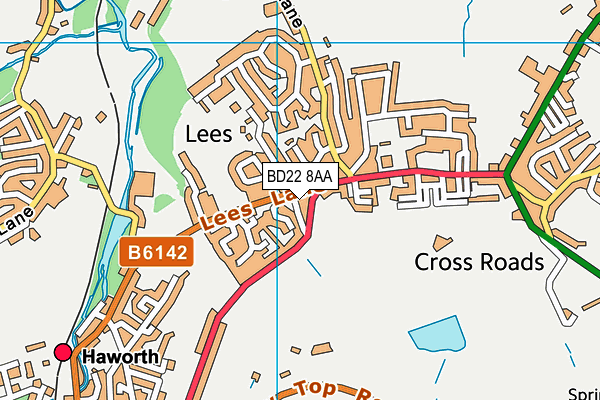 BD22 8AA map - OS VectorMap District (Ordnance Survey)