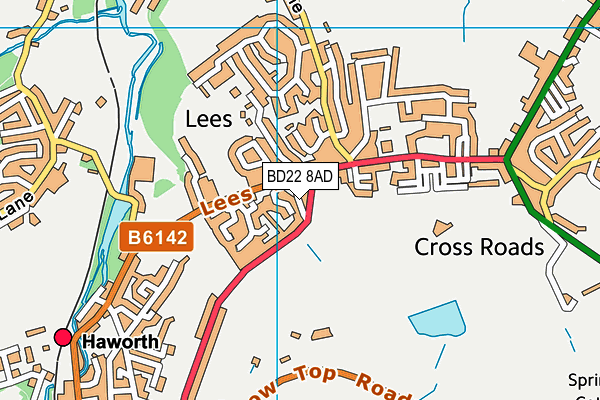 BD22 8AD map - OS VectorMap District (Ordnance Survey)