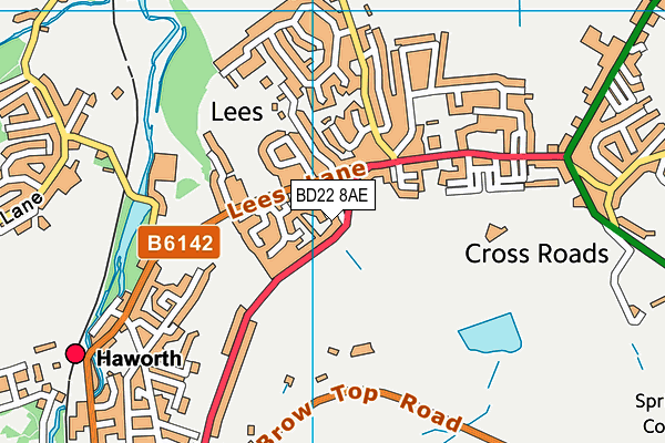 BD22 8AE map - OS VectorMap District (Ordnance Survey)