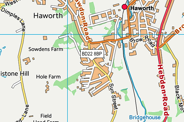 BD22 8BP map - OS VectorMap District (Ordnance Survey)