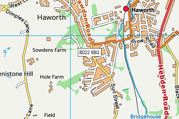 BD22 8BQ map - OS VectorMap District (Ordnance Survey)