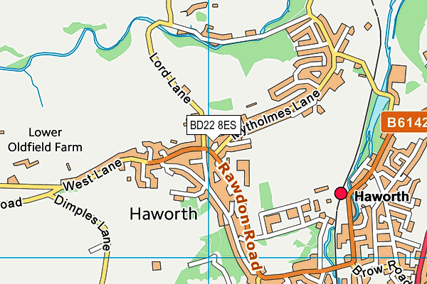 BD22 8ES map - OS VectorMap District (Ordnance Survey)