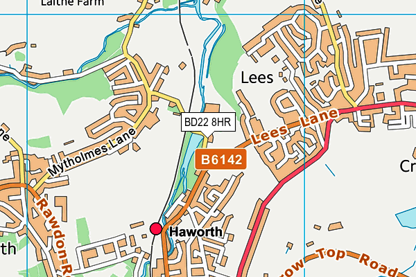 BD22 8HR map - OS VectorMap District (Ordnance Survey)