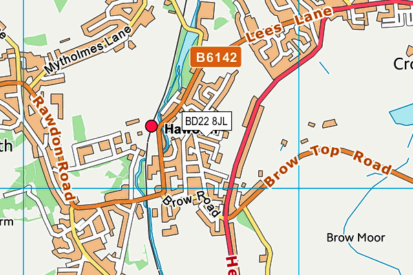 BD22 8JL map - OS VectorMap District (Ordnance Survey)