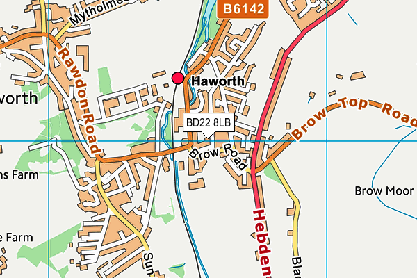 BD22 8LB map - OS VectorMap District (Ordnance Survey)