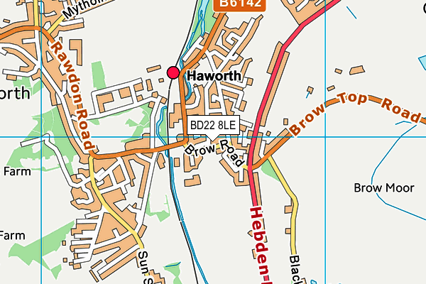 BD22 8LE map - OS VectorMap District (Ordnance Survey)