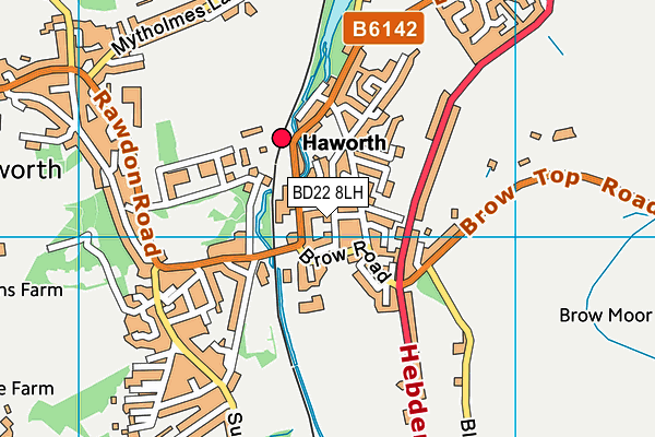 BD22 8LH map - OS VectorMap District (Ordnance Survey)