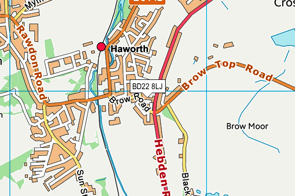 BD22 8LJ map - OS VectorMap District (Ordnance Survey)