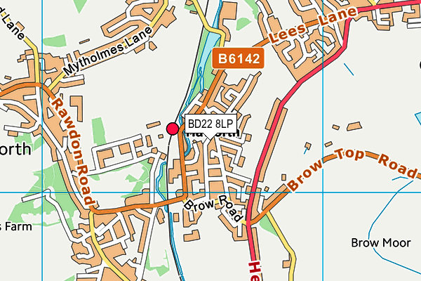 BD22 8LP map - OS VectorMap District (Ordnance Survey)