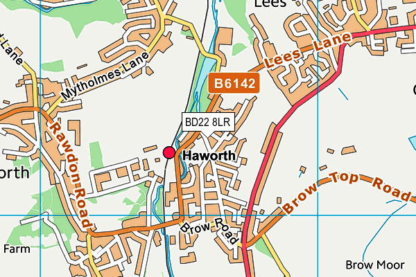 BD22 8LR map - OS VectorMap District (Ordnance Survey)