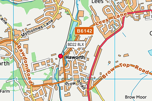 BD22 8LX map - OS VectorMap District (Ordnance Survey)