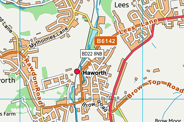 BD22 8NB map - OS VectorMap District (Ordnance Survey)