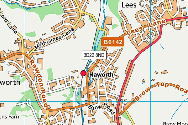 BD22 8ND map - OS VectorMap District (Ordnance Survey)