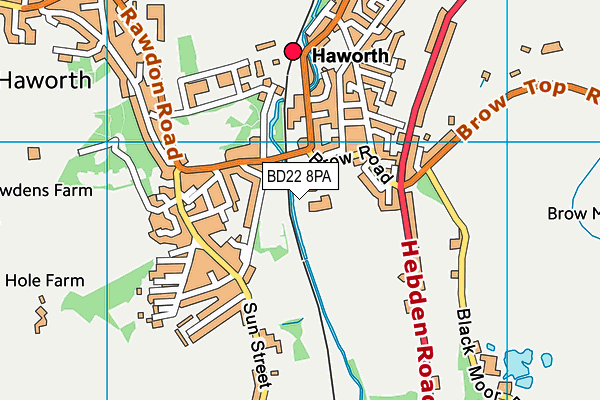 BD22 8PA map - OS VectorMap District (Ordnance Survey)