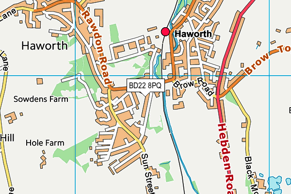 BD22 8PQ map - OS VectorMap District (Ordnance Survey)