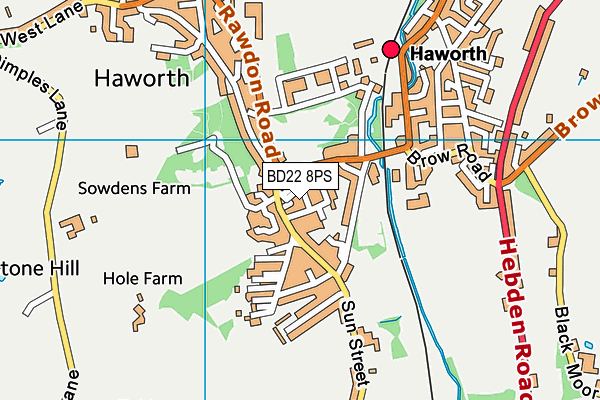 BD22 8PS map - OS VectorMap District (Ordnance Survey)