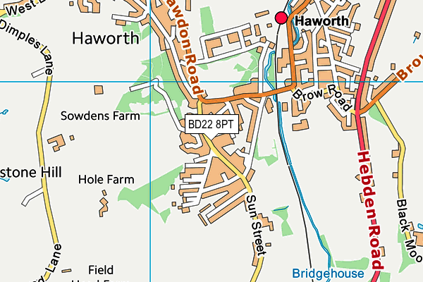 BD22 8PT map - OS VectorMap District (Ordnance Survey)