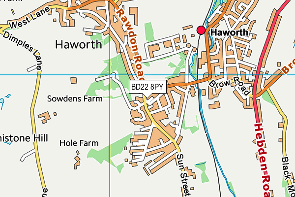 BD22 8PY map - OS VectorMap District (Ordnance Survey)