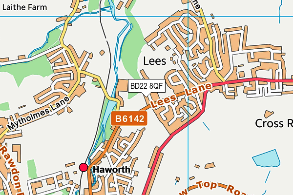 BD22 8QF map - OS VectorMap District (Ordnance Survey)