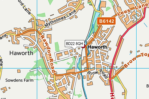 BD22 8QH map - OS VectorMap District (Ordnance Survey)