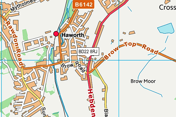 BD22 8RJ map - OS VectorMap District (Ordnance Survey)