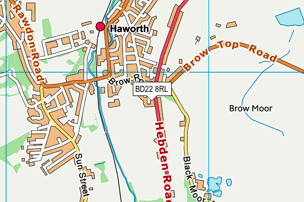 BD22 8RL map - OS VectorMap District (Ordnance Survey)