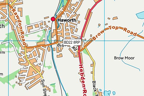 BD22 8RP map - OS VectorMap District (Ordnance Survey)