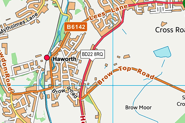 BD22 8RQ map - OS VectorMap District (Ordnance Survey)