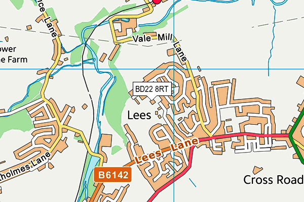 BD22 8RT map - OS VectorMap District (Ordnance Survey)