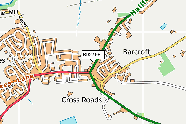 BD22 9BL map - OS VectorMap District (Ordnance Survey)